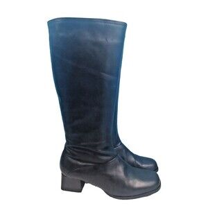 Additions Galley Women’s Black Leather Knee High Riding Boots Size US 9.5 M
